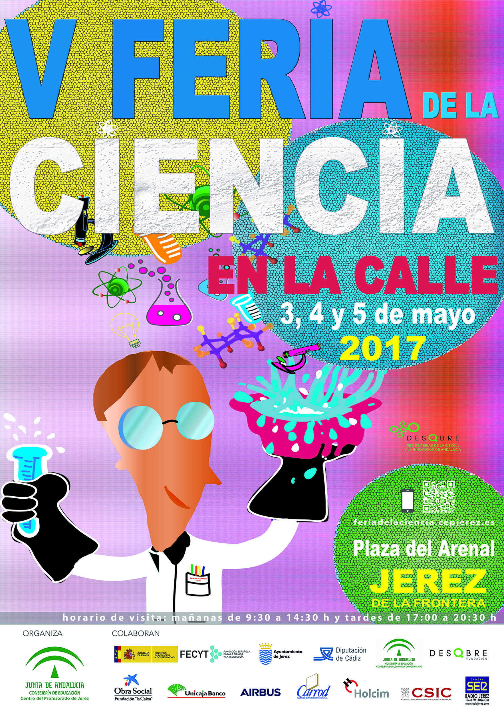 Cartel V Feria de la Ciencia en la Calle en Jerez